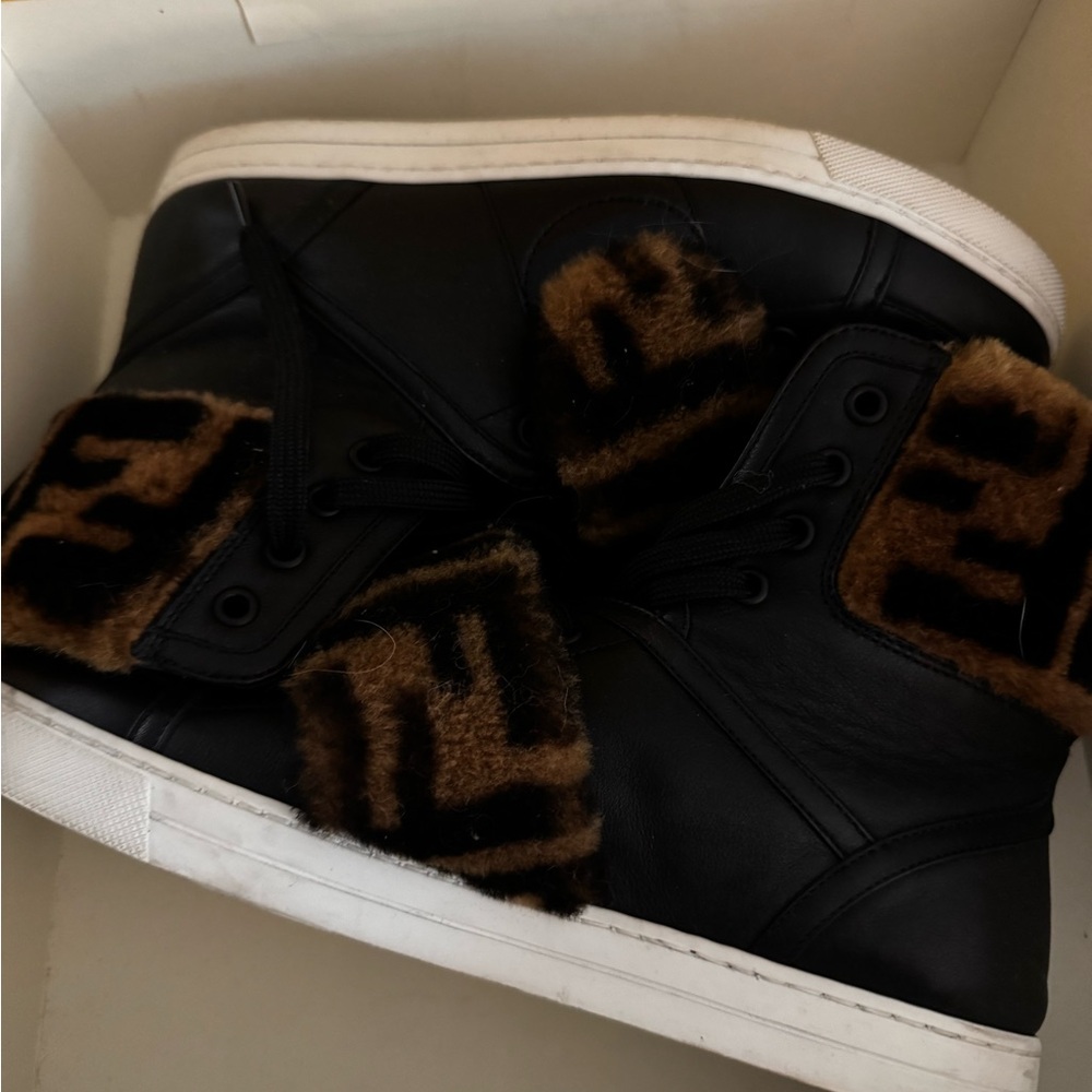 Fendi Black and Brown Sneakers